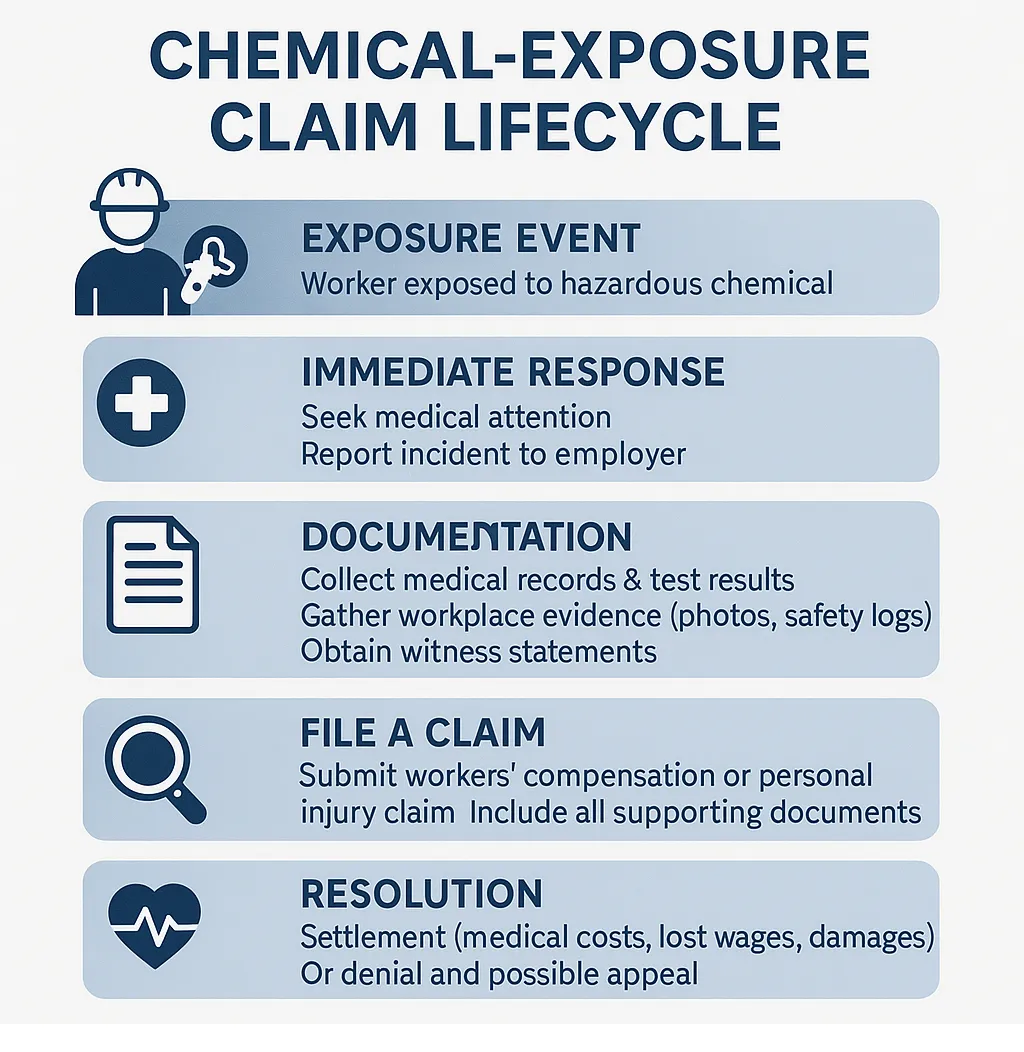 infographic chemical exposure claim lifecycle