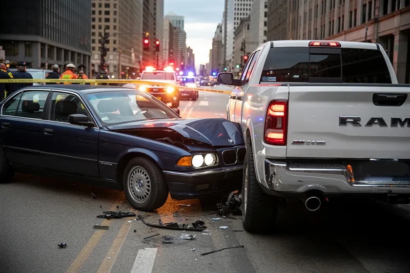 dramatic intersection crash in Chicago