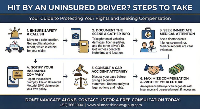 uninsured-driver-graphic hit by an uninsured driver? graphic Steps to take
